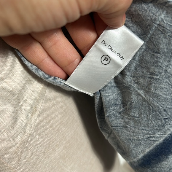 Coldwater Creek Blue Shiny Embroidered Jacquard Open Front Jacket Blazer small - Picture 9 of 13